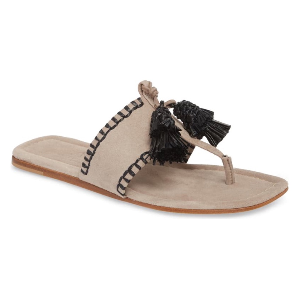 AGL Raffia Tassel Sandal
